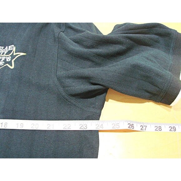 Mens Black Rock Island County IL Logo 3 Button Polo Shirt Size XL Hero 24/7 Flaw - Picture 7 of 9